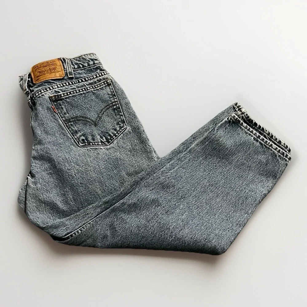 Vintage Levi's 550‎ Husky Orange Tab Denim Jeans 31x27 Paper Tag